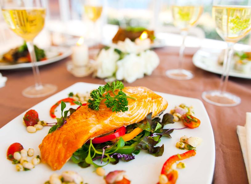 Salmon with wine, Alta, Norway