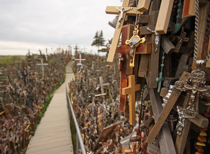 Hill of crosses in Siauliai, Lithuania