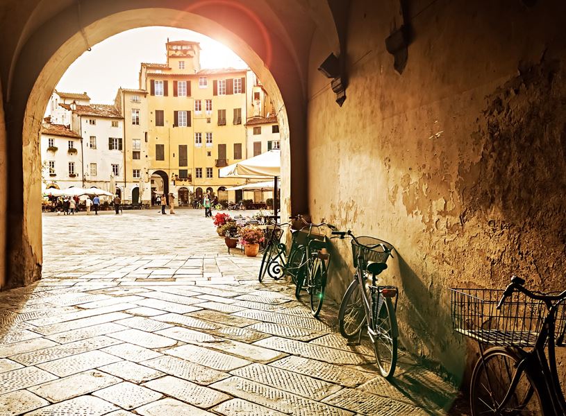Sunset in Lucca, Italy