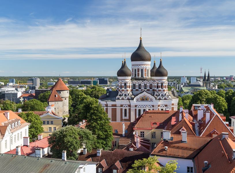 St. Alexander Nevsky Cathedral at the Old Town in Tallinn, Estonia