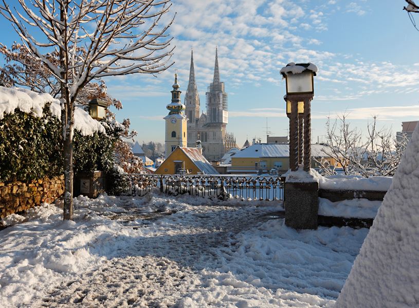 View of the Cathedral in Zagreb, Croatia
