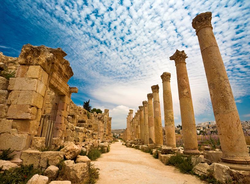 The Cardo Temple in Jerash, Jordan