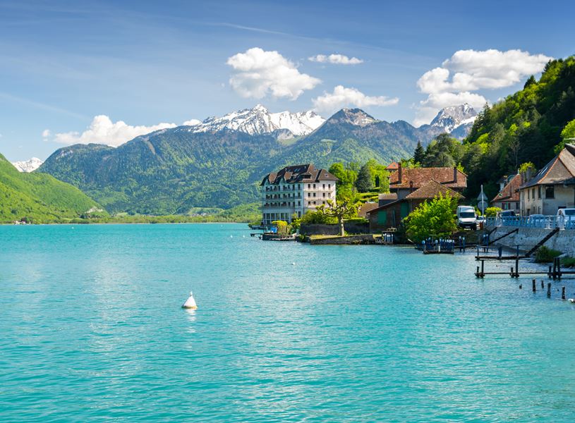 Beautiful view of lake Annecy, France