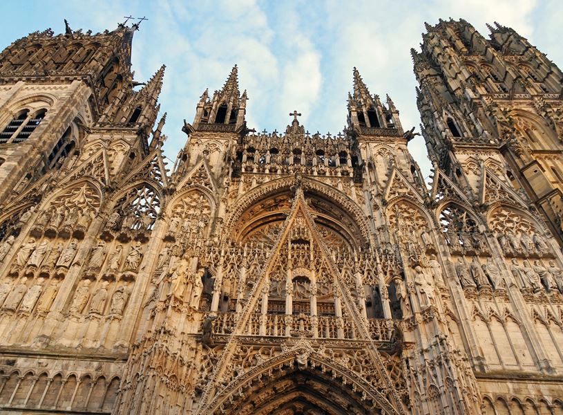 Gothic 12th century cathedral Rouen, Normandy, France