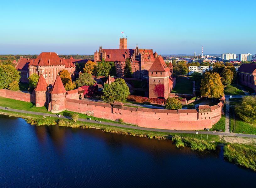 World's largest brick castle in Malbork, Poland