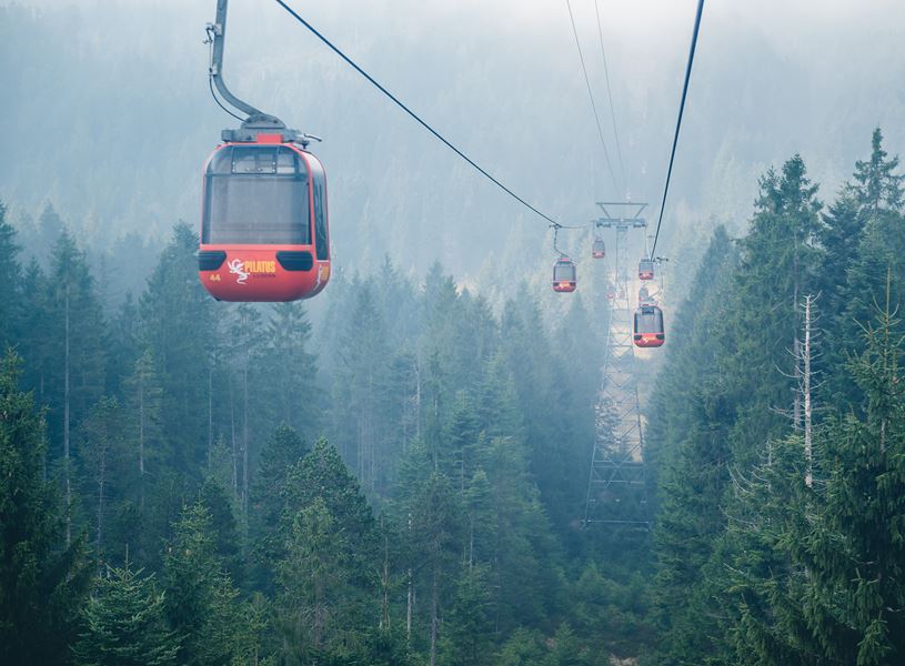 Ride the cable car to the summit of Mount Pilatus, Switzerland