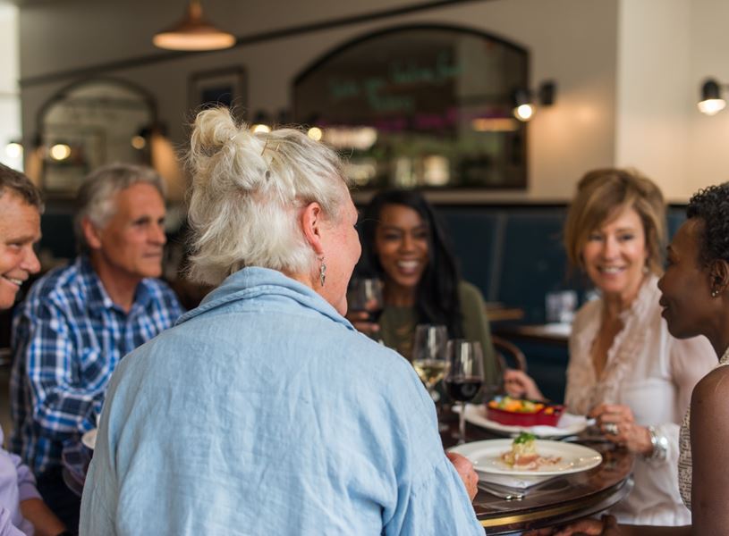 Guests dining at chosen restaurant