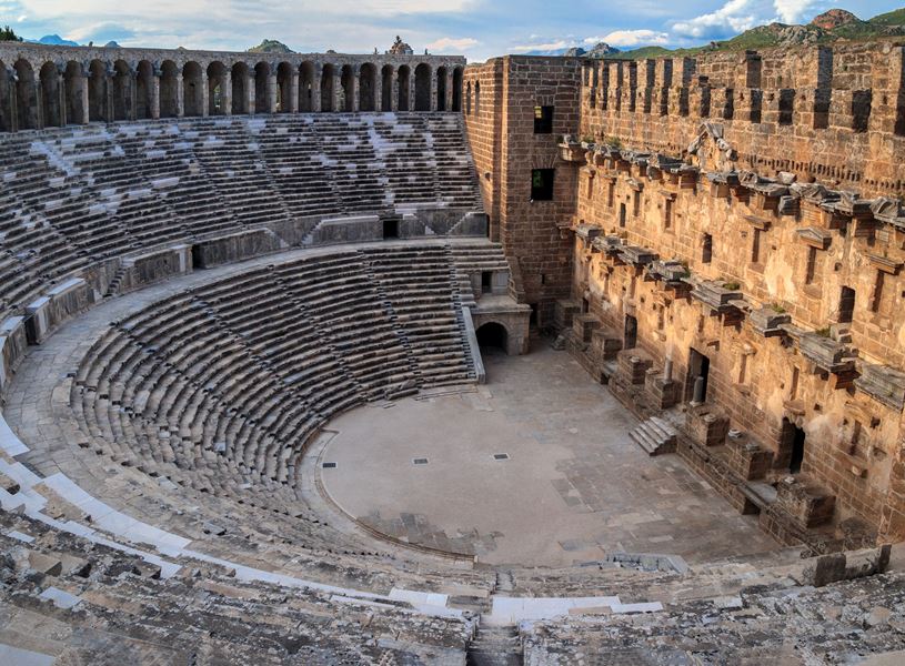 Ancient Roman Theater in Aspendos, Antalya, Turkey