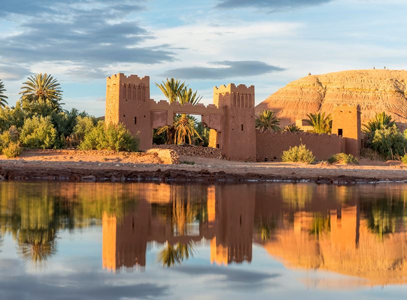 Gate of the Kasbah Ait Benhaddou at Ait Benhaddou, Morocco