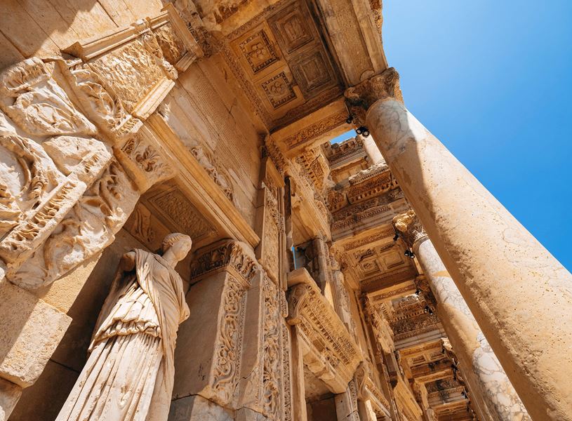 Old Ruin Celsus Library Ephesus, Turkey