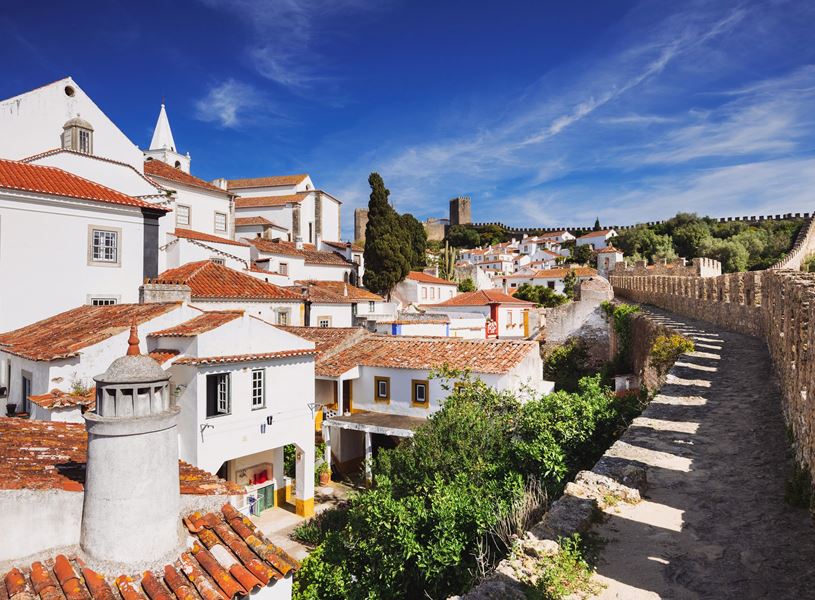 Charming walled town, Obidos, Portugal