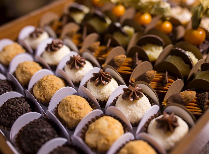 Authentic mixed chocolate truffles Brussels, Belgium