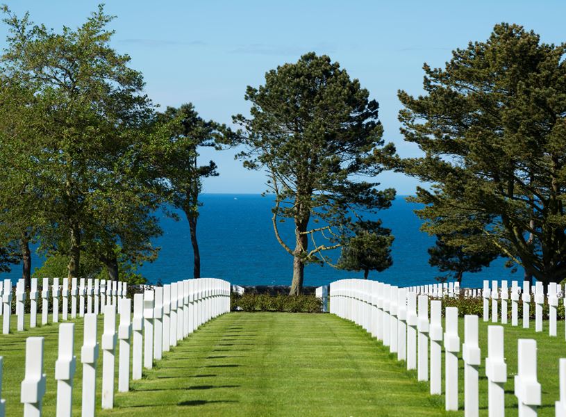 Normandy American Cemetery and Memorial in Omaha Beach, France