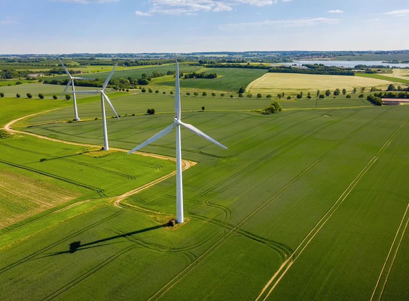 Wind turbines in Aarhus, Denmark