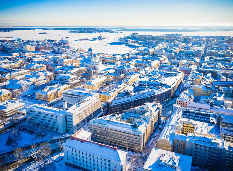 Winter in Helsinki, Finland