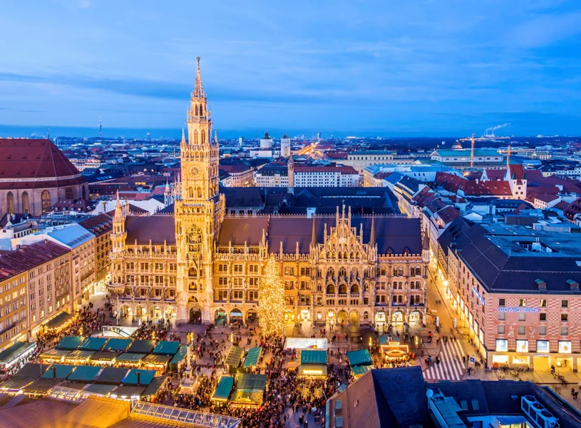 Christmas market in Marienplatz, Munich, Germany