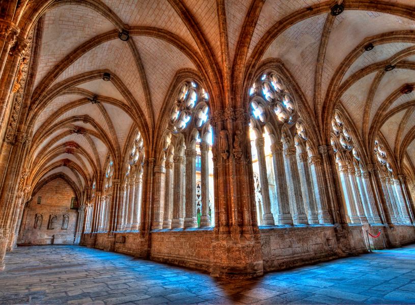 Cloister at the Oviedo cathedral, Oviedo, Spain