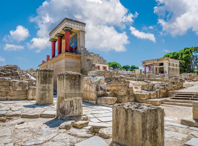 Knossos palace ruins at Heraklion, Greece