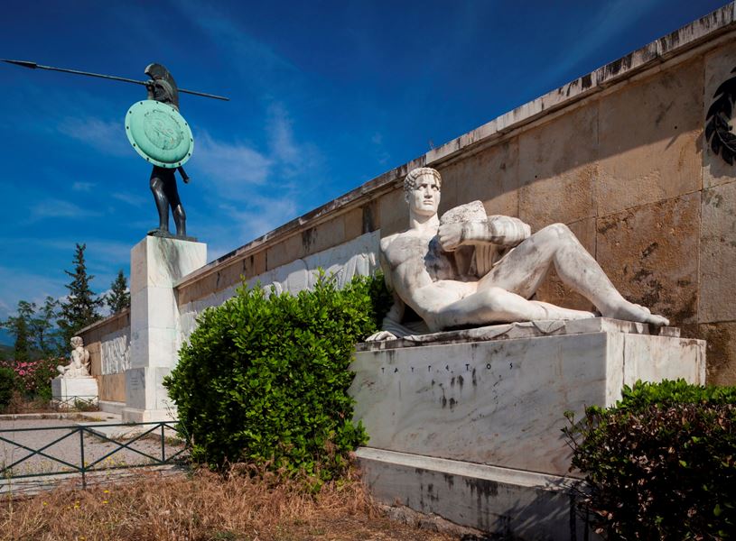 Statue of Spartan leader Leonidas, Thermopylae, Greece