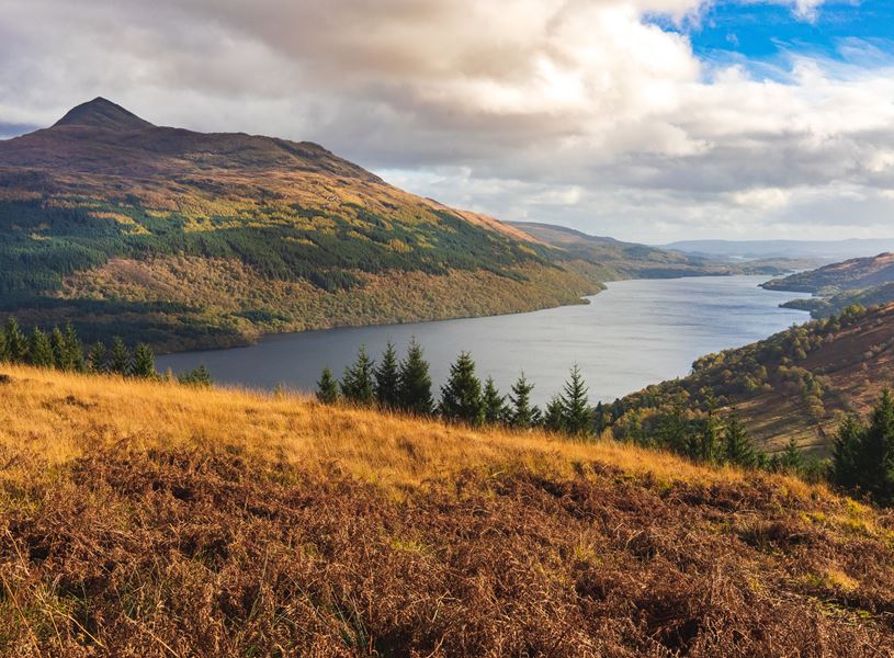 Picturesque landscape of Loch Lomond, Scotland