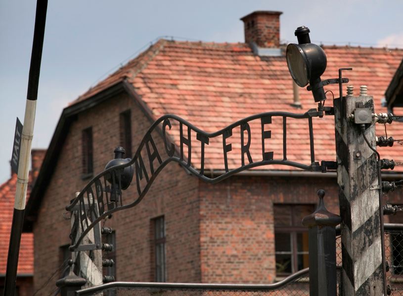 The Auschwitz memorial in Auschwitz, Poland