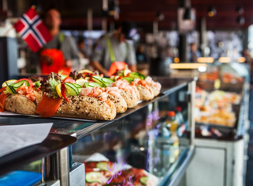 Fish market of Bergen, Norway