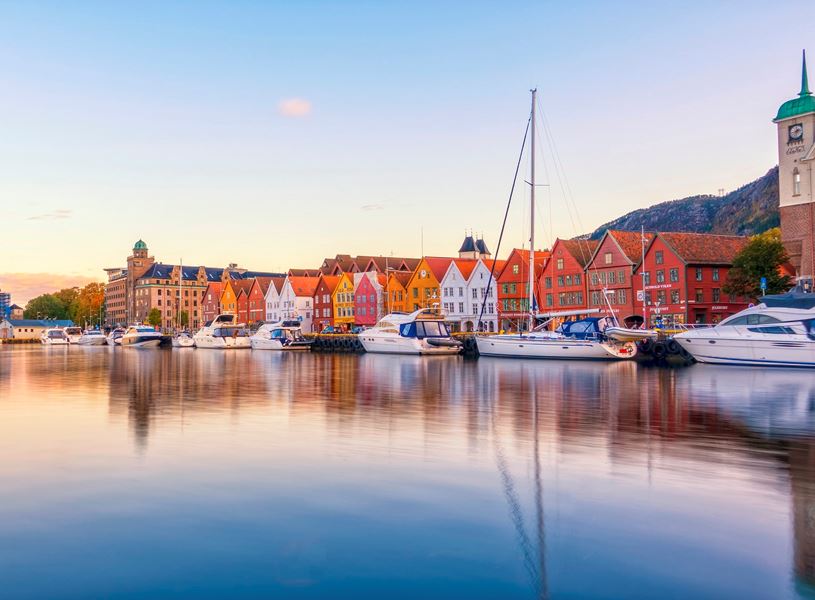 Harbour at Bryggen in Bergen, Norway
