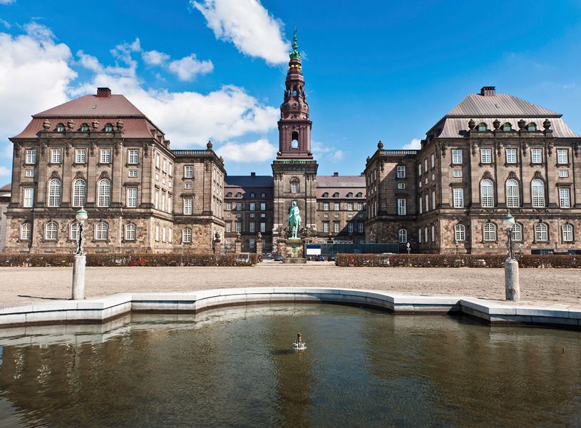 The Christiansborg Palace in Copenhagen, Denmark