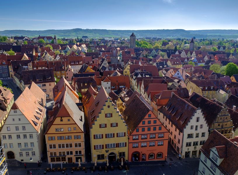 Medieval Rothenburg ob der Tauber in Bavaria, Germany