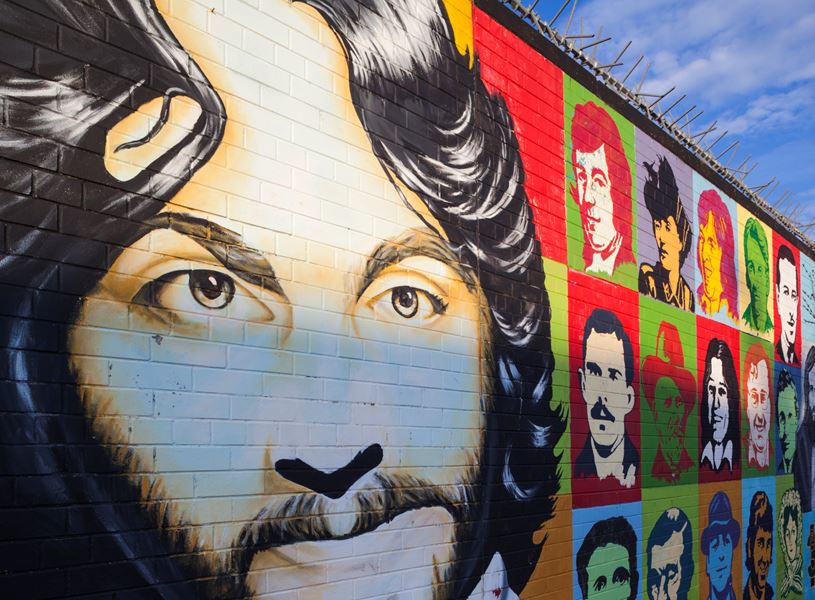 Republican murals in Falls Road, Belfast, Northern Ireland