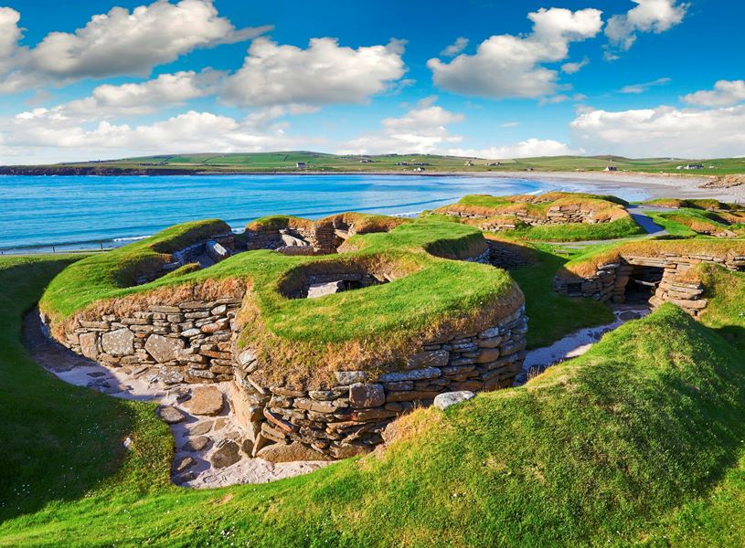 The neolithic settlement of Skara Brae, Orkney, Scotland