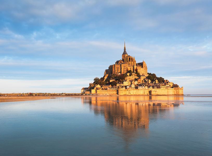 Sunset on Mont Saint Michel, France