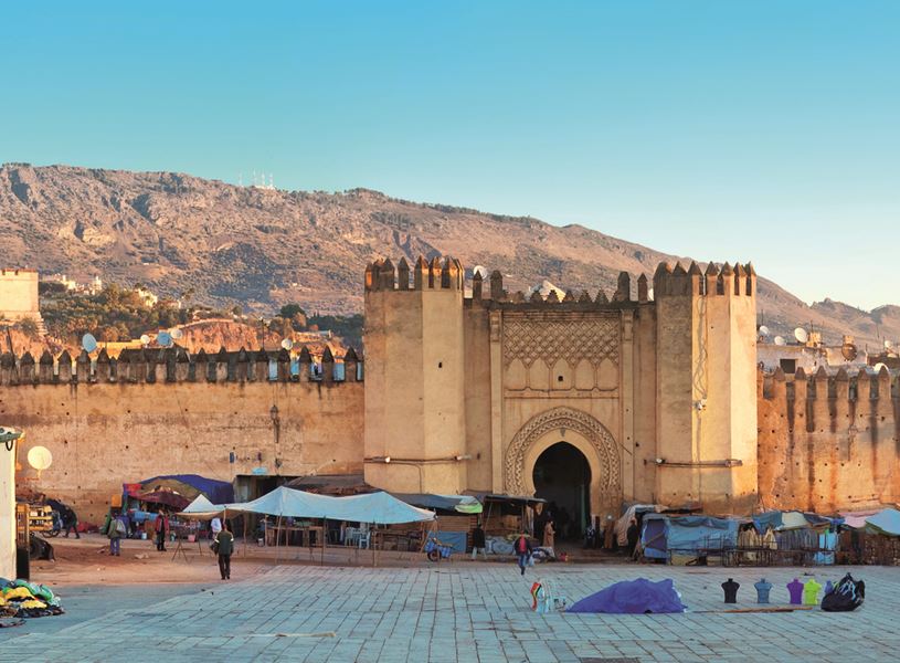 Gate to ancient medina of Fes, Morocco