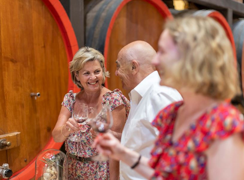 Wine tasting in Saumur in the Loire Valley.