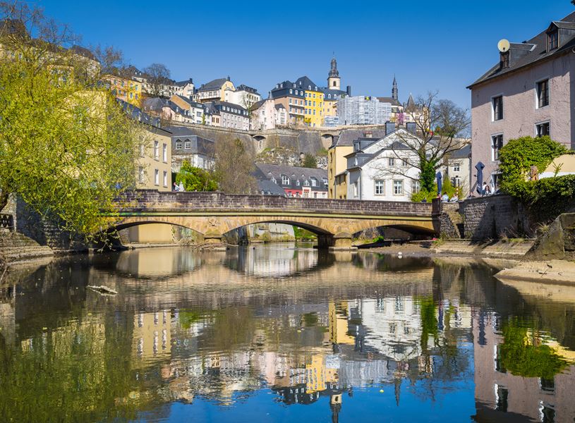 The famous old town of Luxembourg City, Luxembourg