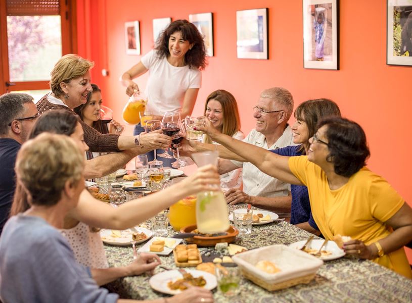 Guests enjoy a Dine-at-Home experience in Oviedo, Spain