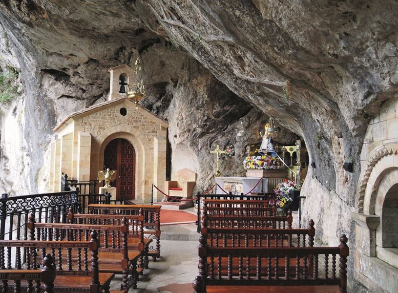 Covadonga Cave in Picos de Europa, Spain