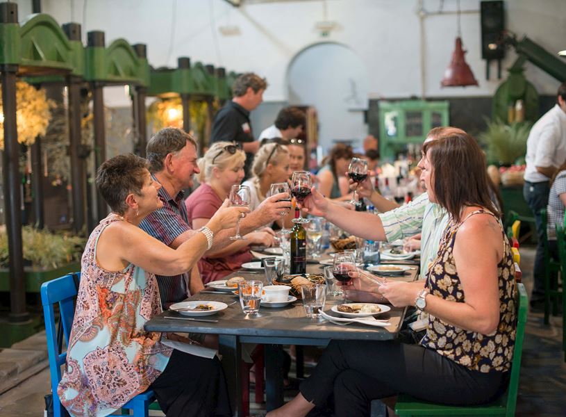 Guest enjoying a Regional Lunch in Monsaraz, Portugal