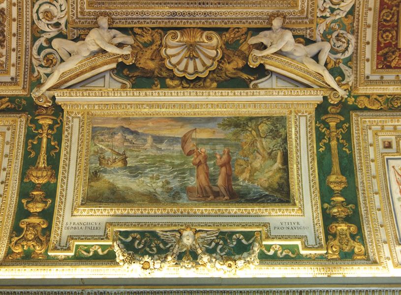 Artwork covering the ceilings inside the Vatican Museums