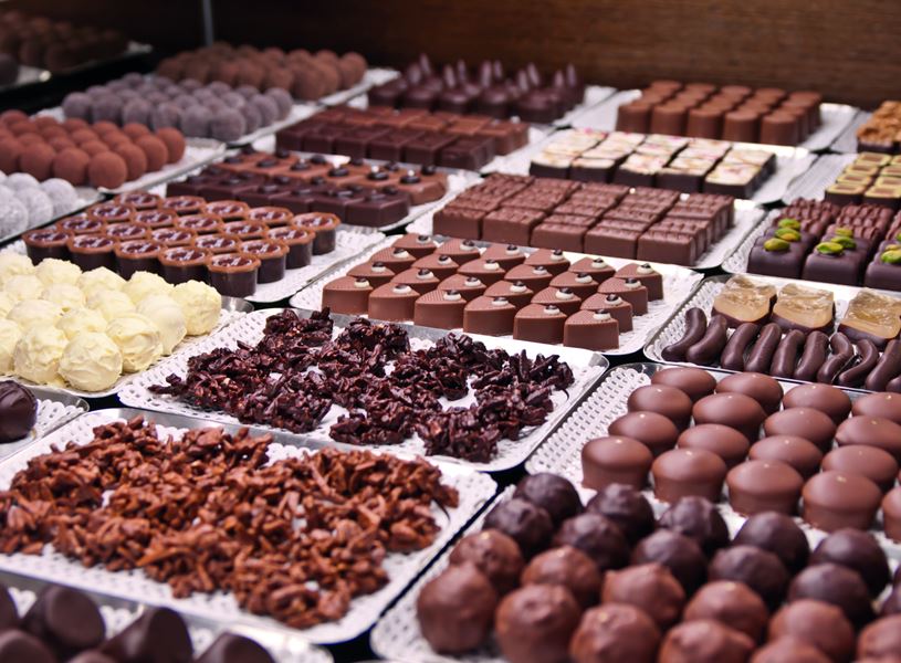 Taste chocolate at Maison Cailler in Broc, Switzerland 