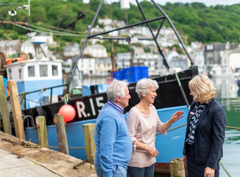 Fishing boat at the port of Looe, England