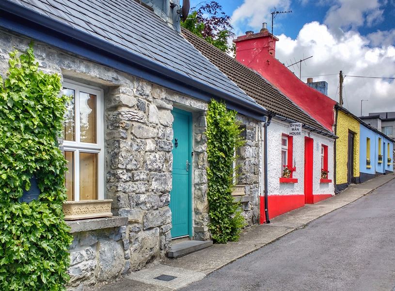 Colourful Houses in Cong, Ireland
