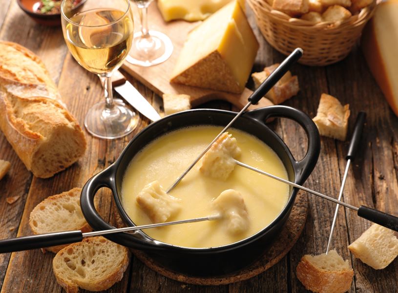 Enjoy fondue in Gruyeres, France