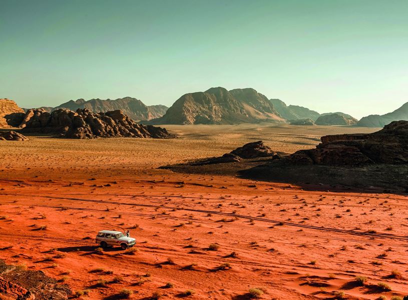 Take a jeep safari to the desert, Wadi Rum Jordan