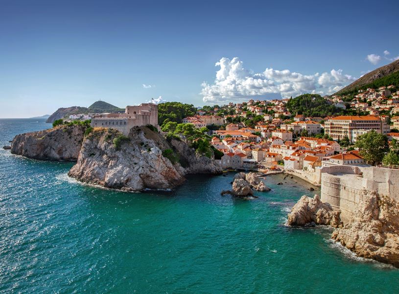 Old town harbour of Dubrovnik Croatia