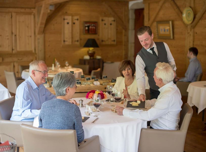 Guest dine at La Ferme de L'Hospital, France