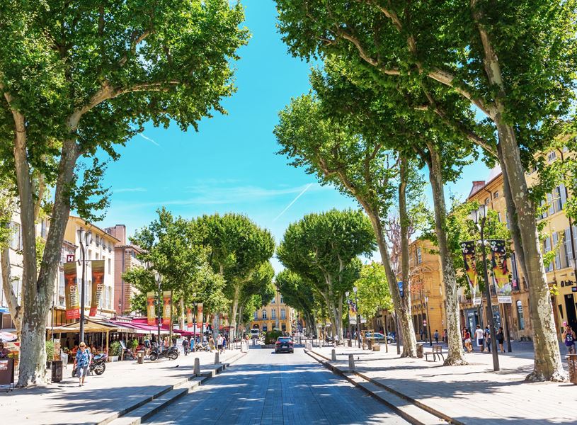 Sunny Cours Mirabeau Aix en Provence, France