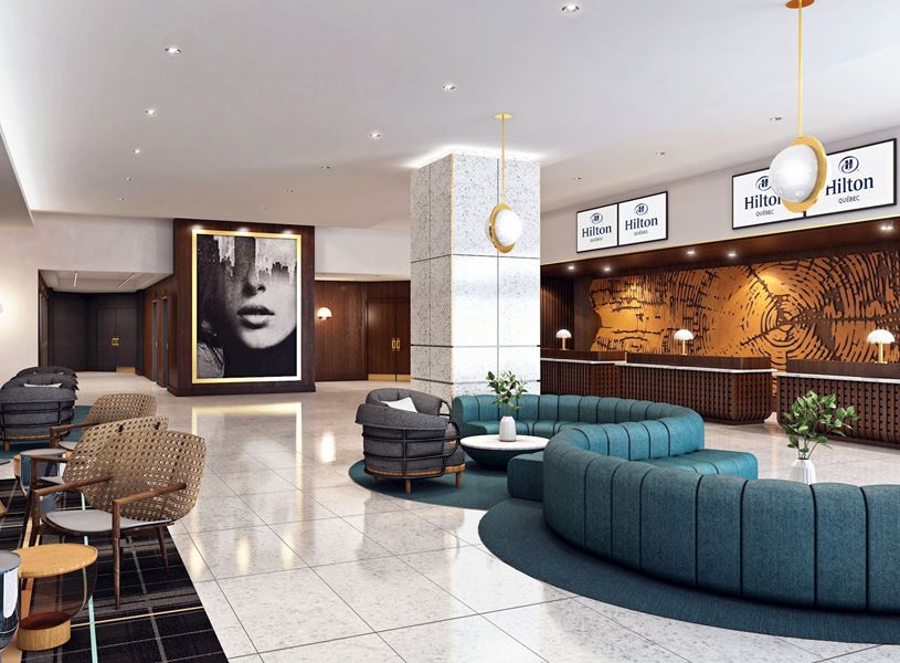 Lobby, Hilton Quebec City, Quebec, Canada