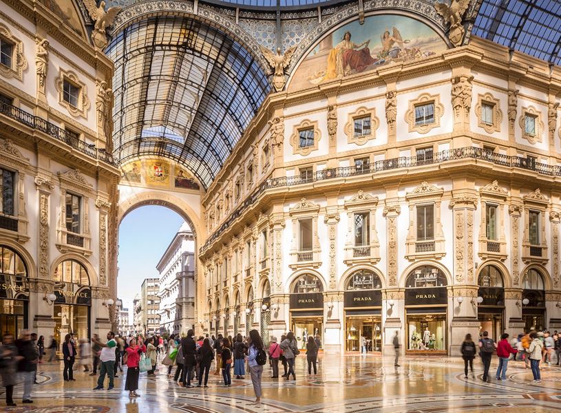 The Galleria Vittorio Emanuele II in Milan, Italy
