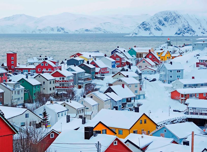 Snowy Honningsvag, Norway